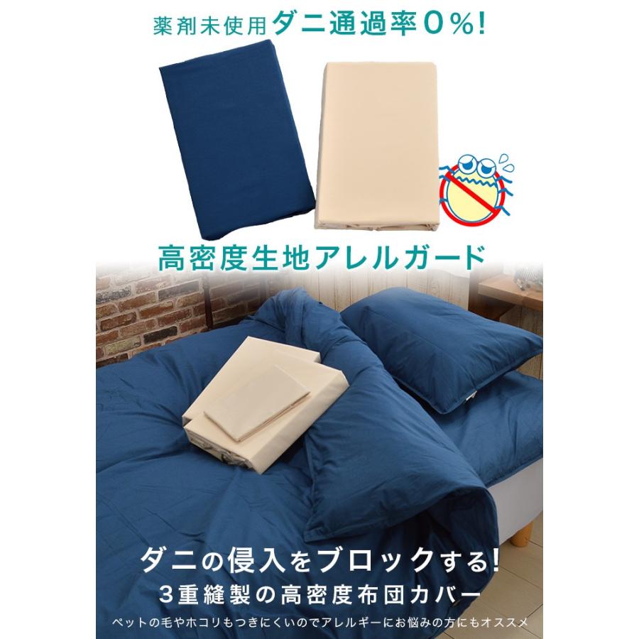 敷布団カバー シングルスーパーロング 105×235cm 防ダニ アレルガード