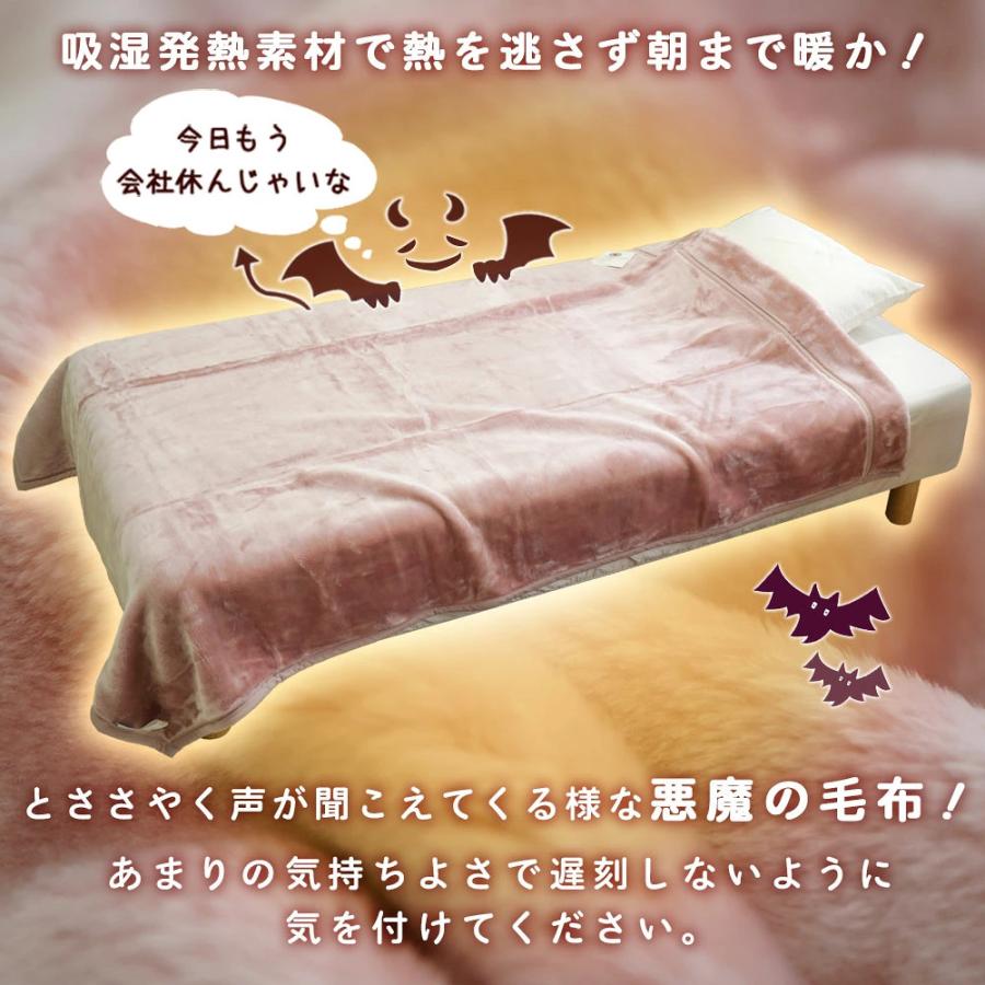 HOT TEX 大津毛織 吸湿発熱ホットテックス 中わた入り シープ調シングル 吸湿発熱 悪魔の毛布 日本製 HOT TEX シングルサイス 140×200cm