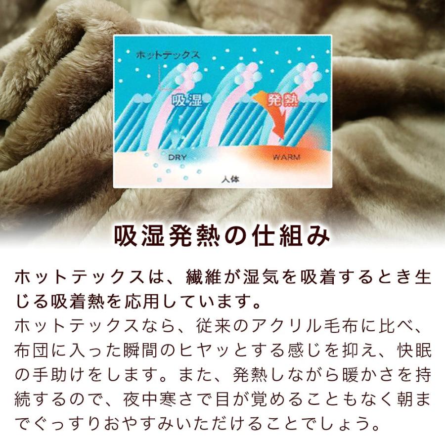 吸湿発熱 悪魔の毛布 日本製 HOT TEX シングルサイス 140×200cm