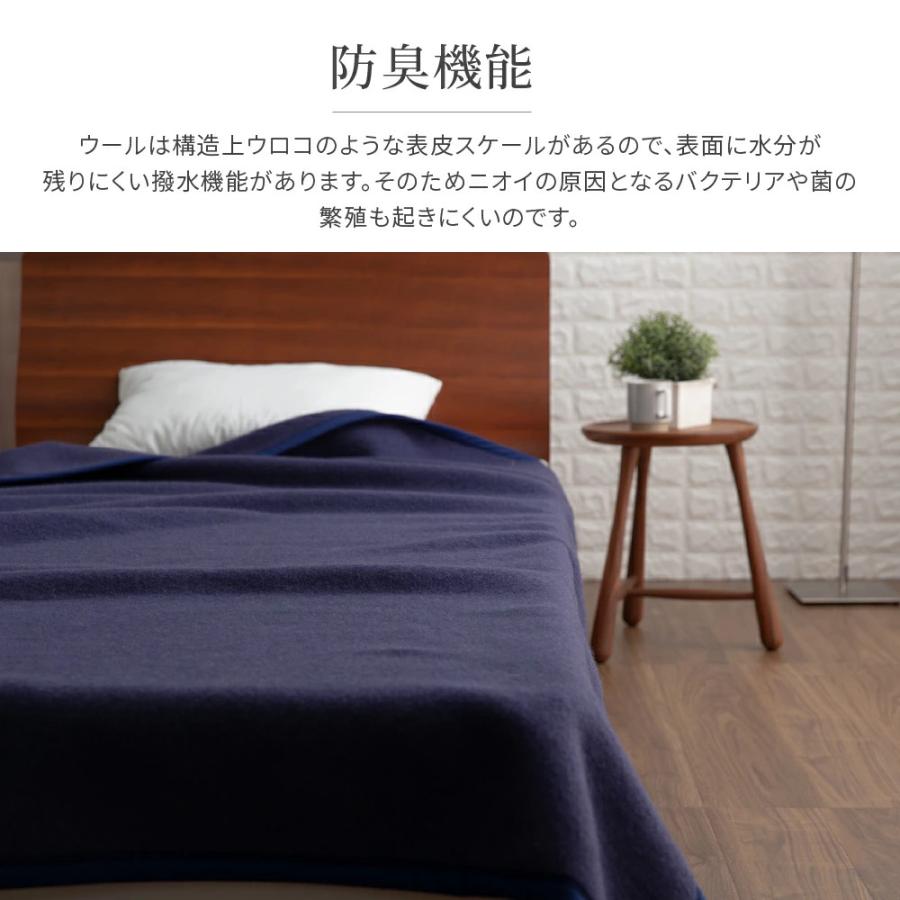 毛布 ダブル 180×210cm ウール 天然素材 日本製 ieoiea. : ええふとん