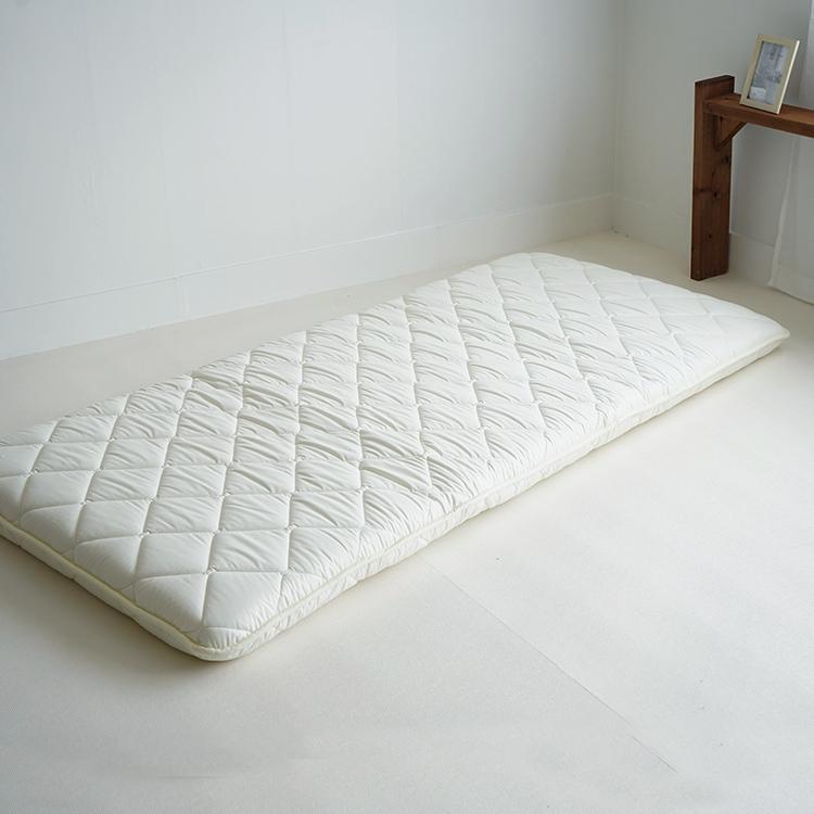敷き布団　シングル　100×210 敷布団 シングルロング 100×210cm 防ダニ 日本製 軽量ボリュームアップ