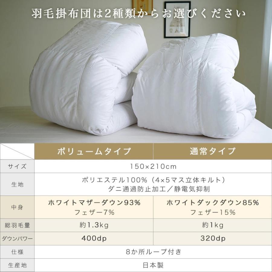 羽毛掛け布団 150×200cm ダウン85% フェザー15%