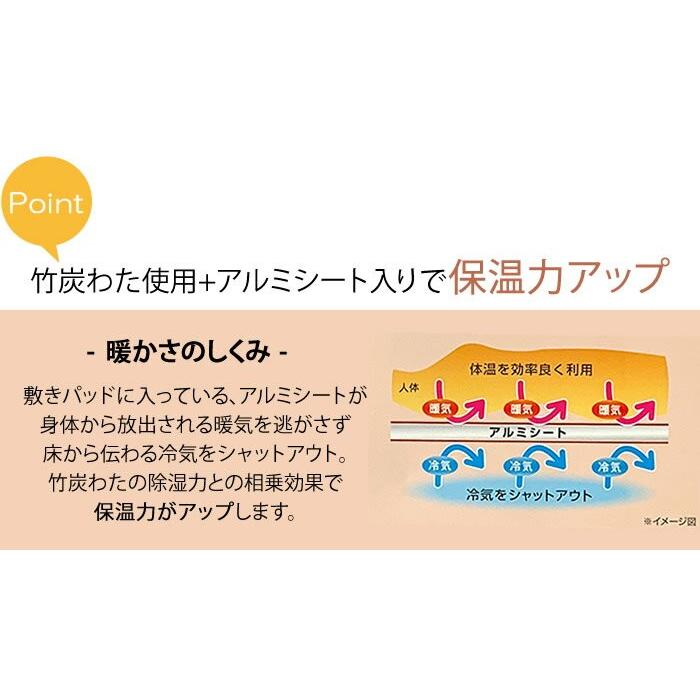 西川（nishikawa） 敷きパッド シングルサイズ 暖か 冬用 アルミシート