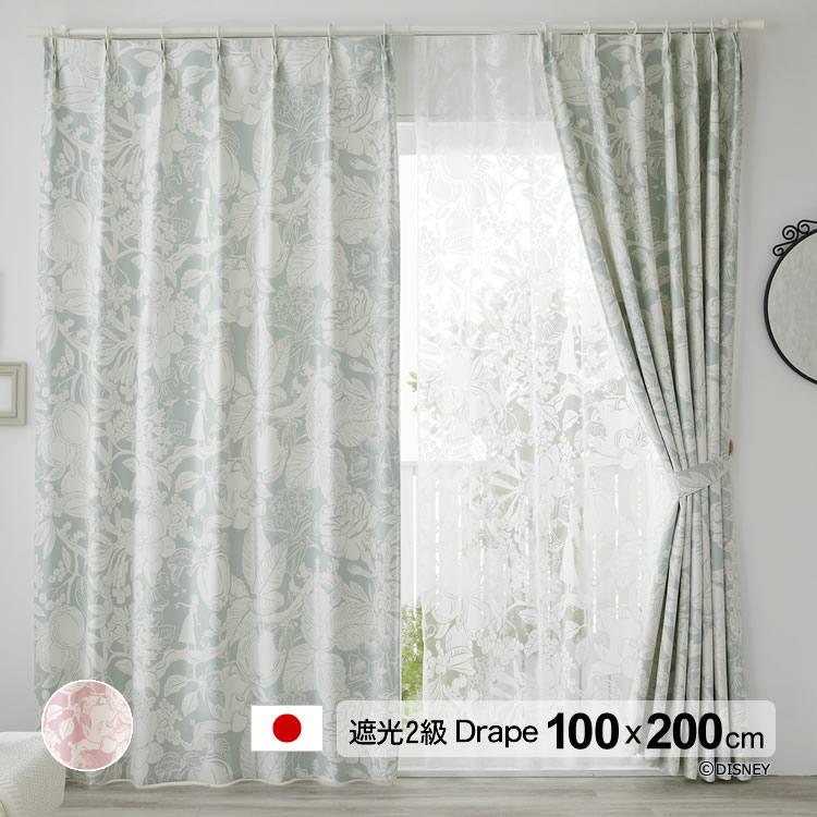 Disney（ディズニー） カーテン 遮光 2級 100×200cm 洗濯OK プリンセス