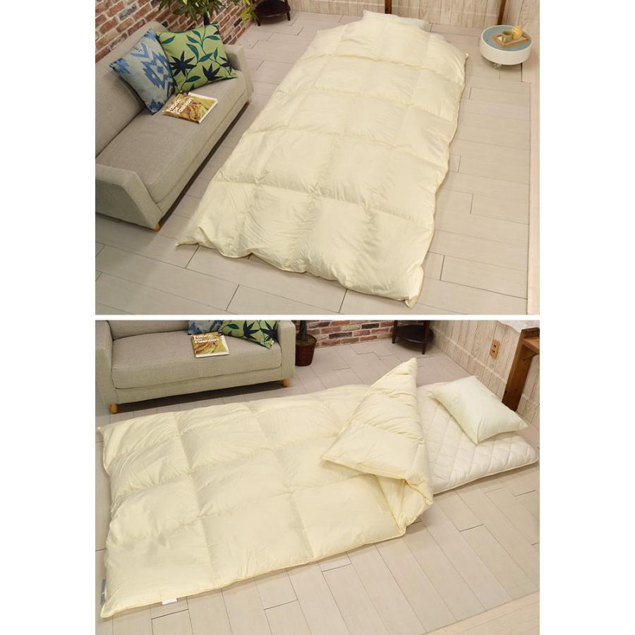 羽毛セット布団 6点セット シングルロング スーパーロング 羽毛掛布団