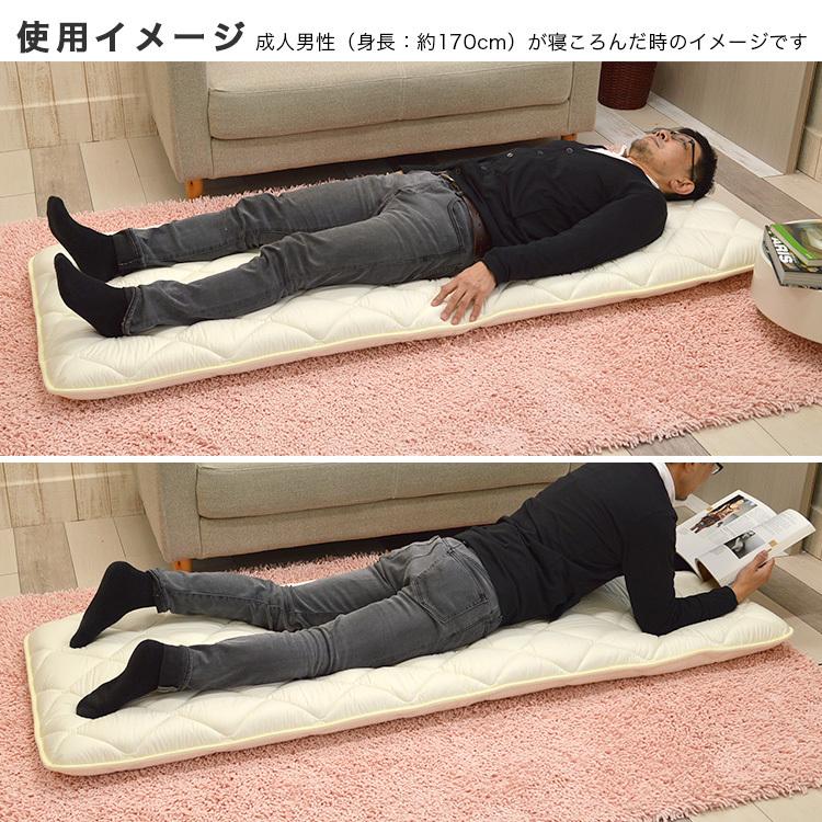 セミシングル 敷布団 小さめ 70×180cm ミニシングル 防ダニ 固綿入り