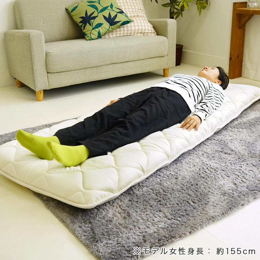 布団セット 2点 セミシングル 70×180cm 厚さ約9.5cm 敷布団 増量タイプ