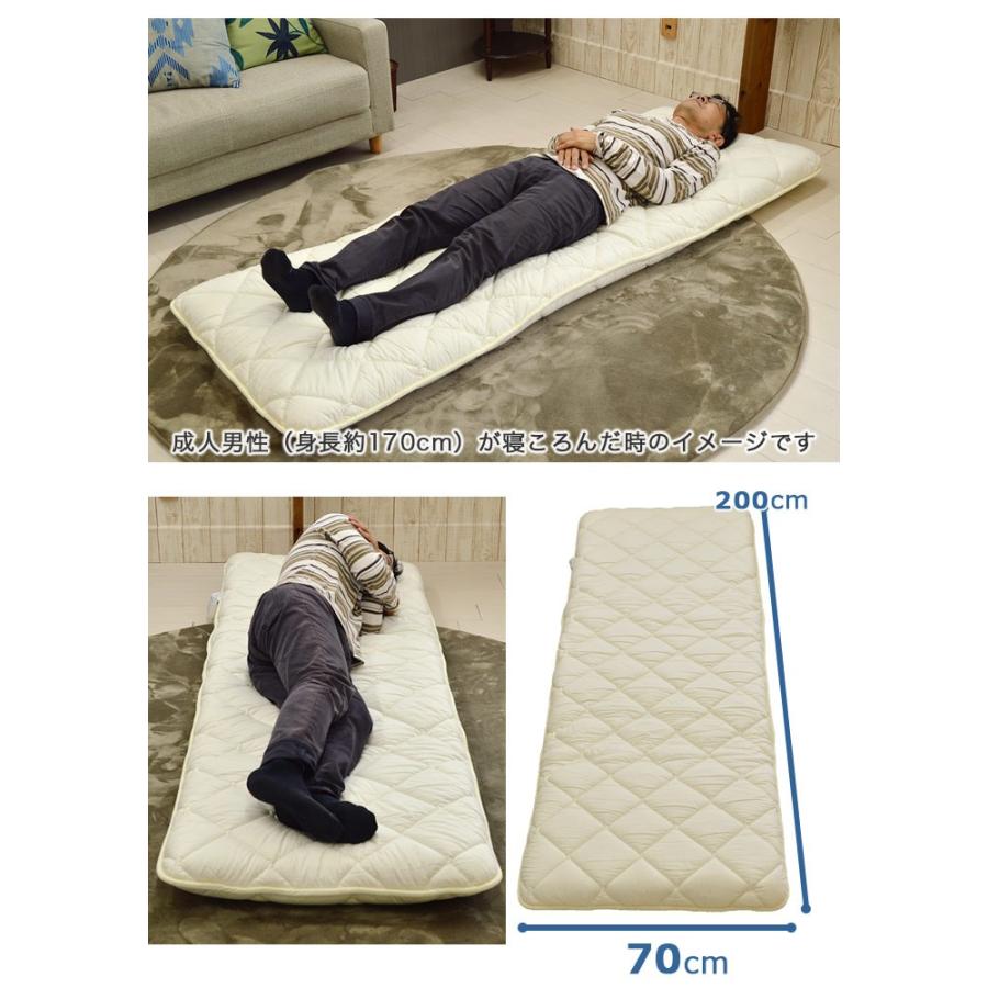 敷布団 小さめ セミシングル 70×200cm 厚さ約9.5cm 防ダニ 固 敷布団 小さめ セミシングル 70×200cm 厚さ約9.5cm 防ダニ 固