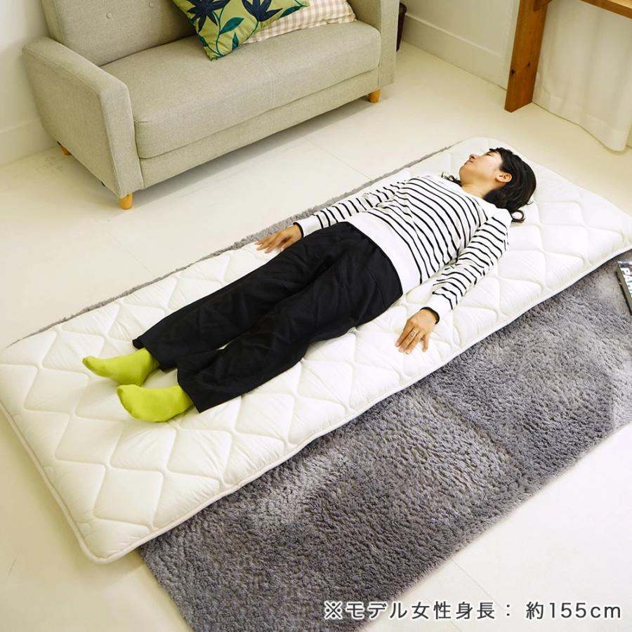 布団セット 2点 セミシングル 80×200cm 厚さ約9.5cm 敷布団 増量タイプ