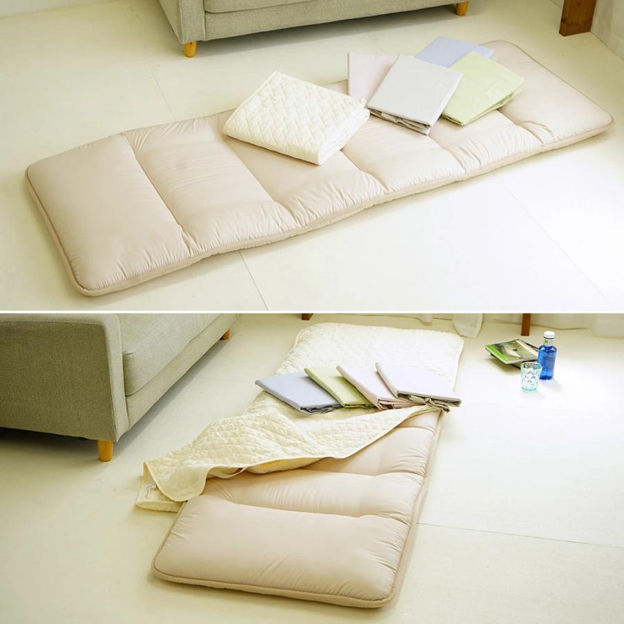 セット布団 3点 セミシングル 小さめ 敷布団 敷きパッド 専用カバー