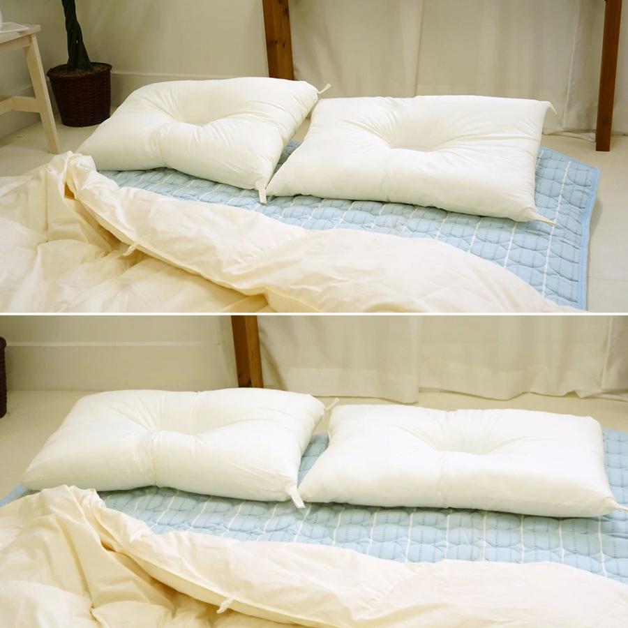 枕 43×63cm 頸椎サポート くぼみ型 ウォッシャブル枕 ペア割 2個セット