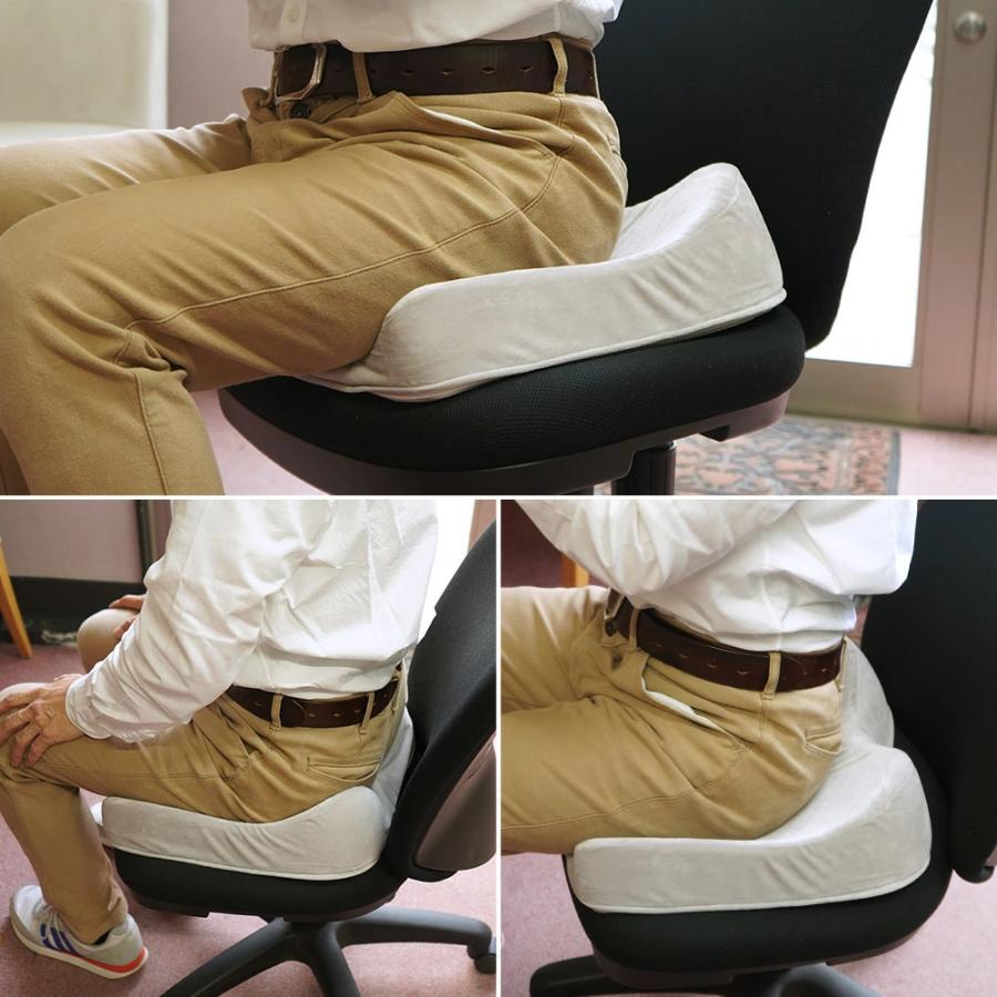 クッション 腰 と お尻 を優しくサポート 低反発 3Dカット 座布団