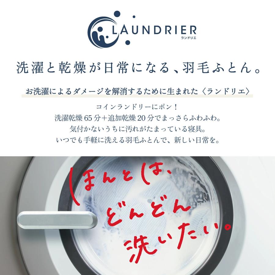 西川（nishikawa） 羽毛布団 シングル 洗える 掛け布団 ランドリエ