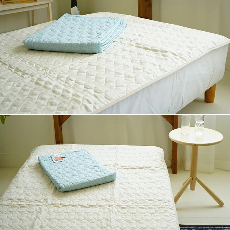 敷きパッド シングルサイズ 100×205cm 本麻 洗える 表地 中わた麻100