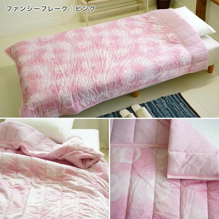 未使用　 合繊肌掛けキルティング布団　140×190cm 西川 キルトケット タオル肌布団 洗える 吸汗速乾 合繊肌掛