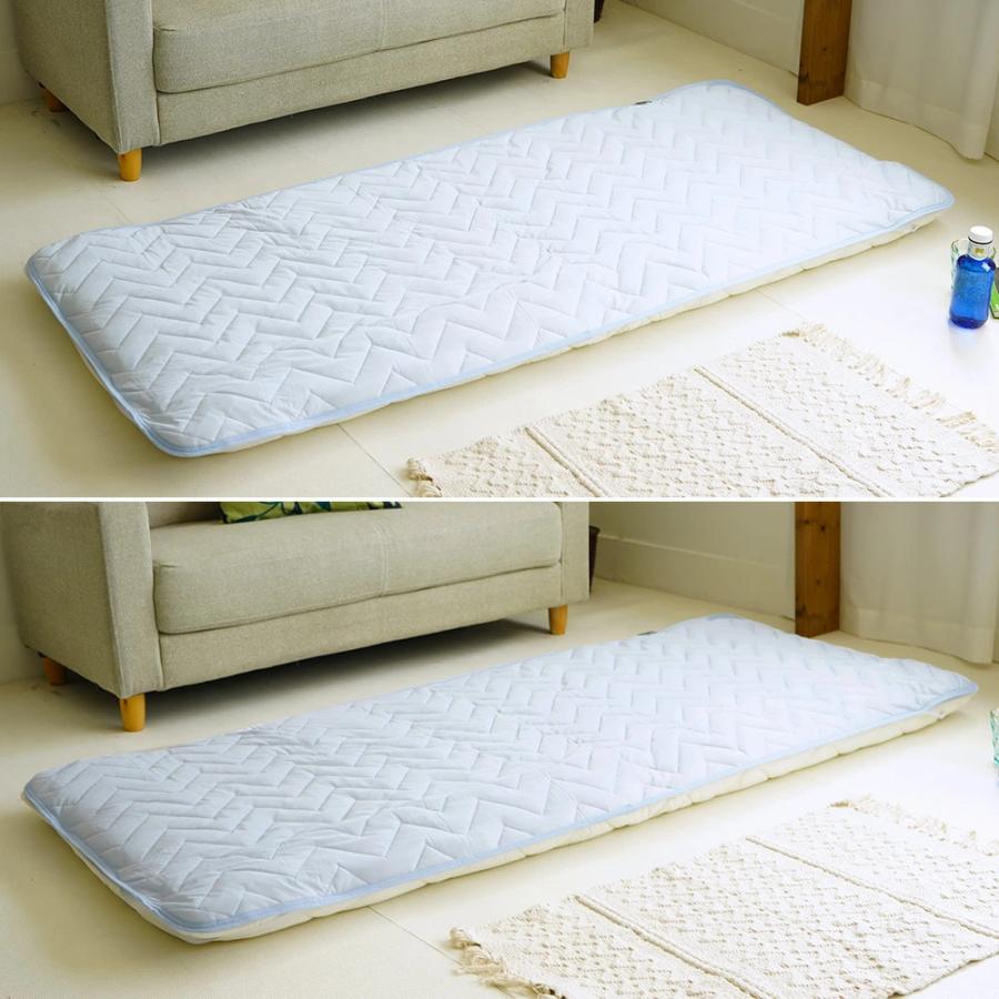 敷パッド セミシングル 80×180cm 接触冷感 ひんやり 夏用