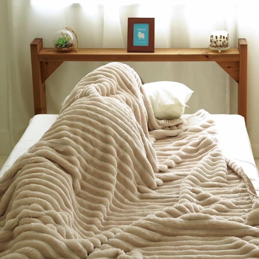 毛布 シングル 140×200cm ふわとろ もこもこ ブランケット フェイク