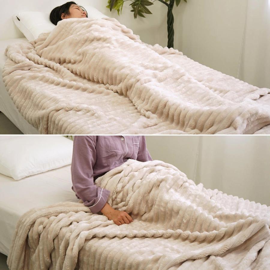 毛布 シングル 140×200cm ふわとろ もこもこ ブランケット フェイク