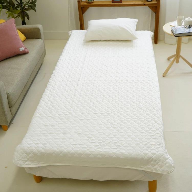 敷きパッド シングルサイズ 100×205cm ピュアシルク 経糸シルク100