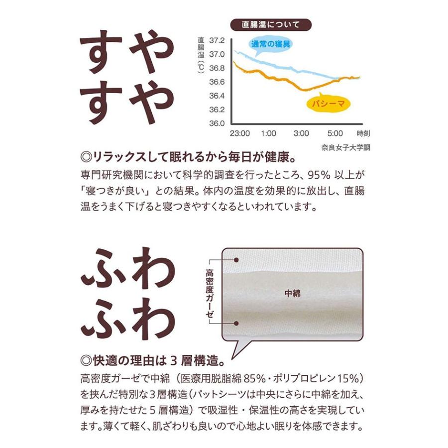 パシーマ パットシーツ シングルサイズ 110×210cm 無料ラッピング