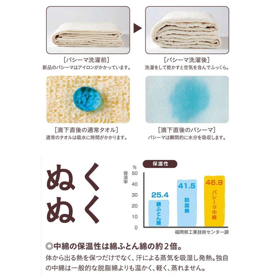 パシーマ パットシーツ シングルサイズ 110×210cm 無料ラッピング