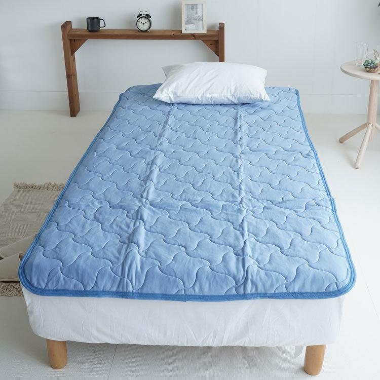 敷きパッド シングル 100×205cm ロマンス小杉 接触冷感 ひんやり 夏用 リバーシブル パイル アイス眠 | ロマンス小杉 | 01