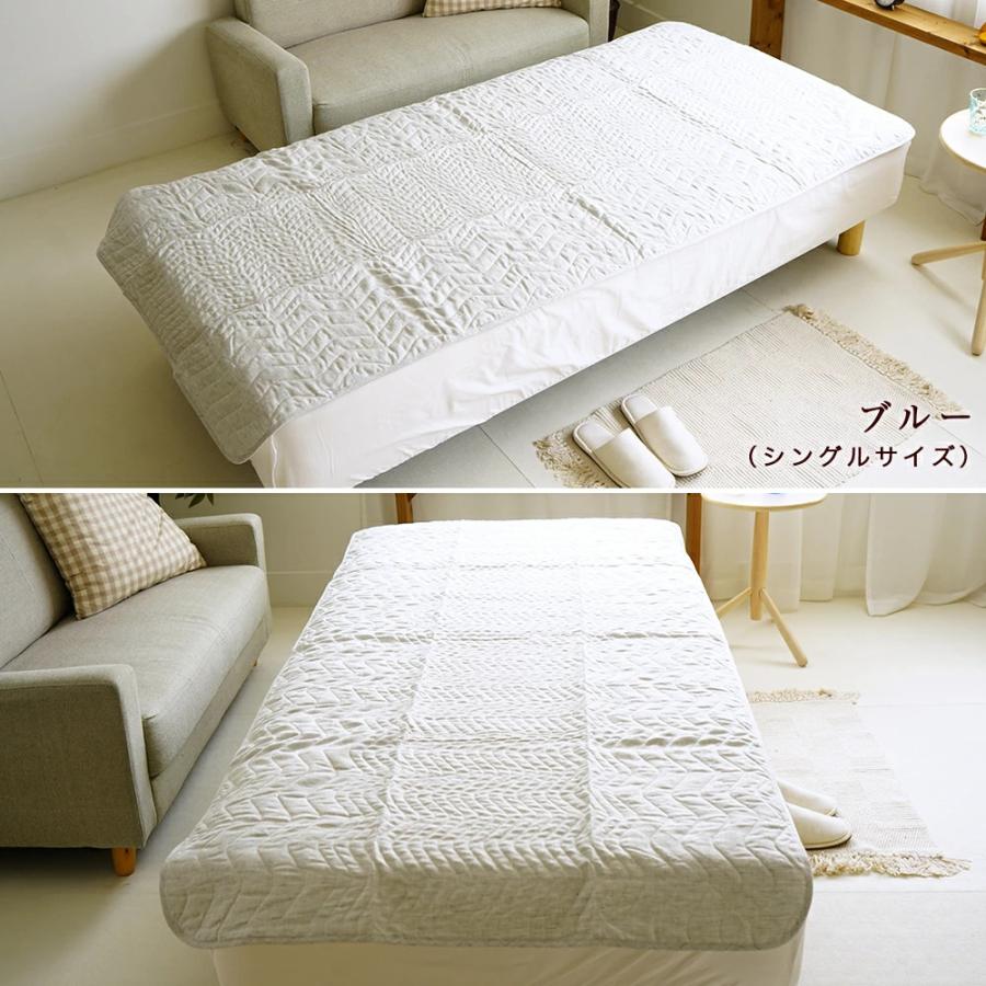 敷きパッド シングル 100×205cm 敷パッド 麻 近江の麻 表地 中綿 100 