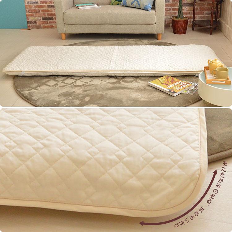 敷きパッド セミシングル 70×200cm ピュアコットンガーゼ 敷布団用