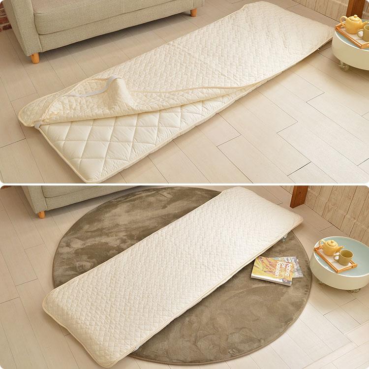 敷きパッド セミシングル 70×200cm ピュアコットンガーゼ 敷布団用