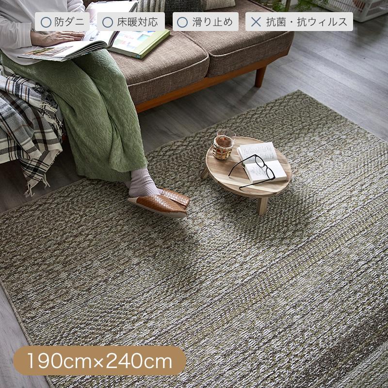 スミノエ ラグ カーペット 防ダニ 190×240cm 長方形 床暖対応 ホット