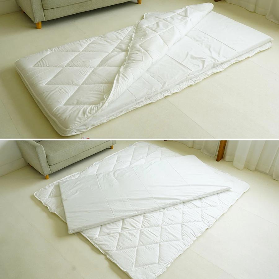 敷布団 洗える シングル 100×210cm カセット式 完全 脱着式 日本製