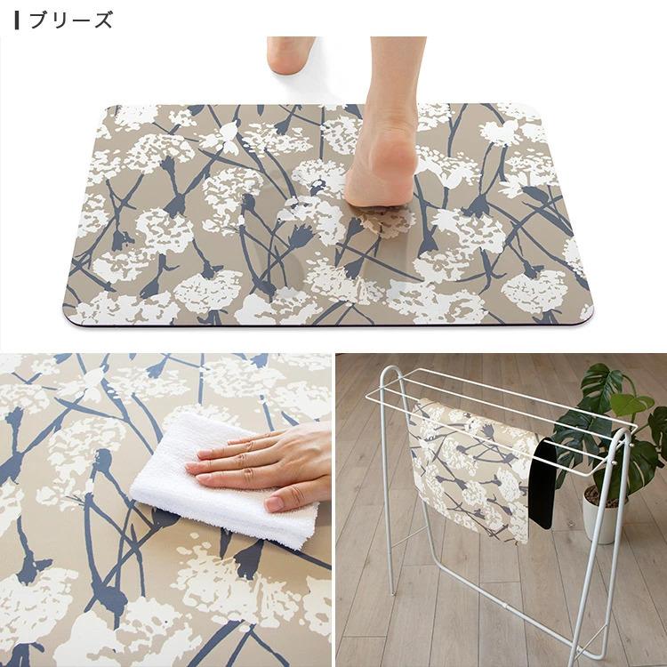 ソフトバスマット 40×60cm 吸水 速乾 抗菌防臭 珪藻土入り : ええ