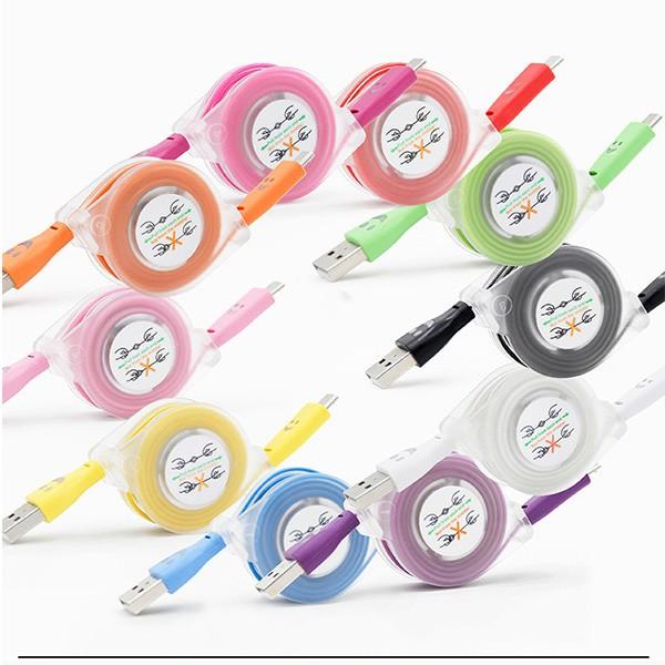 笑顔で光るLEDケーブル☆巻き取り式USB充電ケーブル【iPhone 笑顔で光るLEDケーブル☆巻き取り式USB充電ケーブル【iPhone