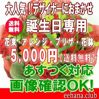 花 ギフト 誕生日 フラワーアレンジメント 花束 5,000円 送料無料 翌日配達  あすつく対応 プレゼント メッセージカード付き【200円OFFクーポン進呈】｜eehana｜02