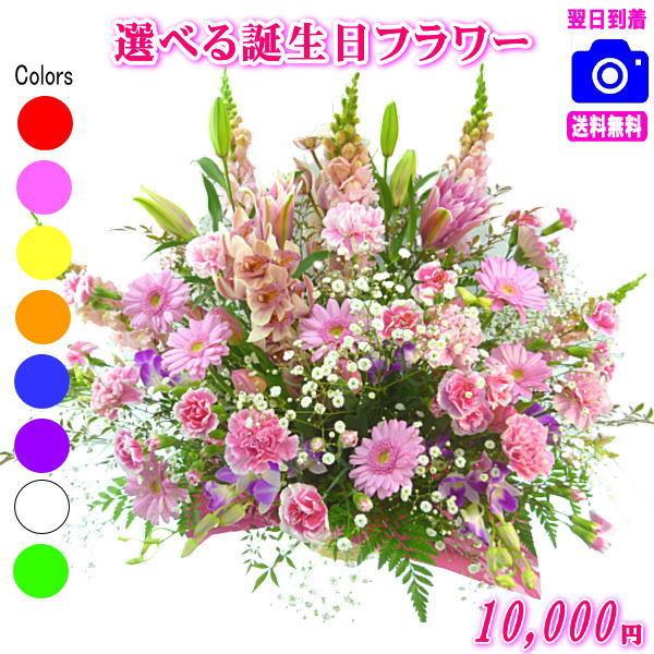 花 ギフト 誕生日 フラワーアレンジメント 花束 10,000円 送料無料 翌日配達  あすつく対応 プレゼント メッセージカード付き｜eehana