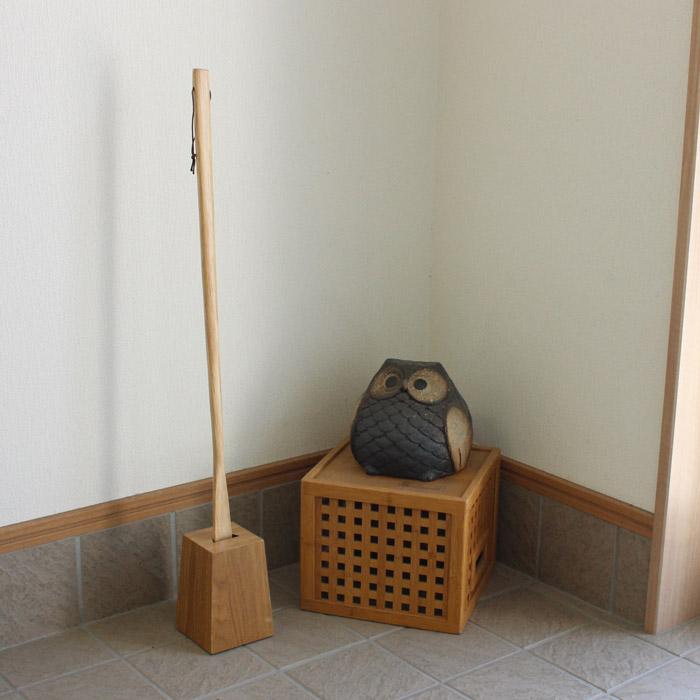 靴べら ロング スタンド セット 75cm 木製 うるし ナチュラル くつべら
