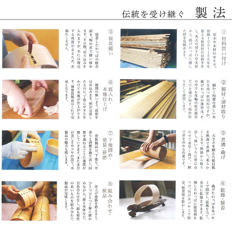 国産 秋田大館工芸社 曲げわっぱ 弁当箱 はんごう 890ml 日本製 001