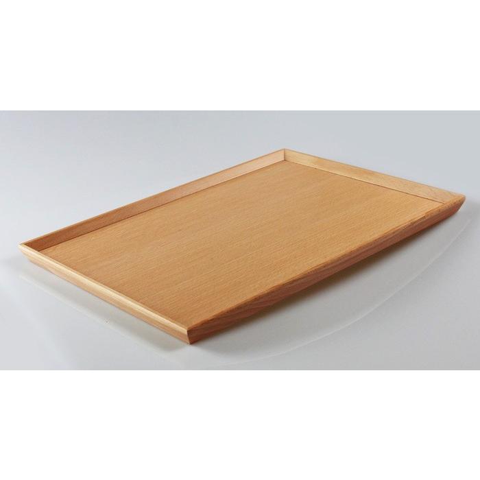 北欧産 ブナ材 木製 カフェ 羽反り長角膳（トレー お盆） 42cm ナチュラル 001-3995｜eemon01｜03