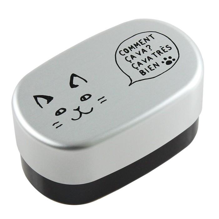 弁当箱 レンジ 食洗機対応 トレビニャン 小判ランチ アルミ ブラック コンパクト弁当箱 入子弁当箱 ねこ 日本製 国産 001 4004 漆器とキッチン 祭りのええもん 通販 Yahoo ショッピング
