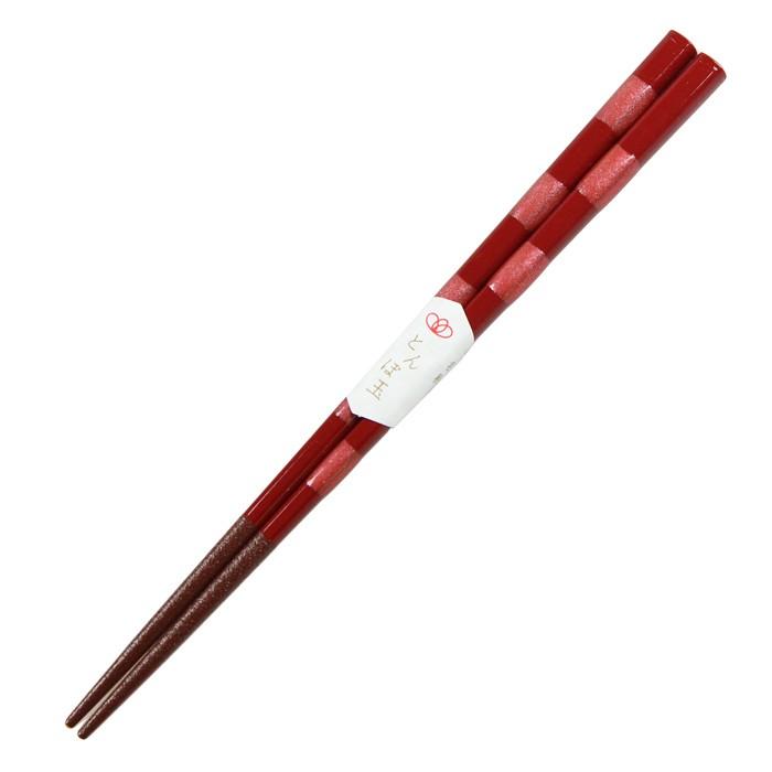 食洗機対応 抗菌箸 とんぼ玉 光石 21cm 国産 若狭塗|eemon01|02