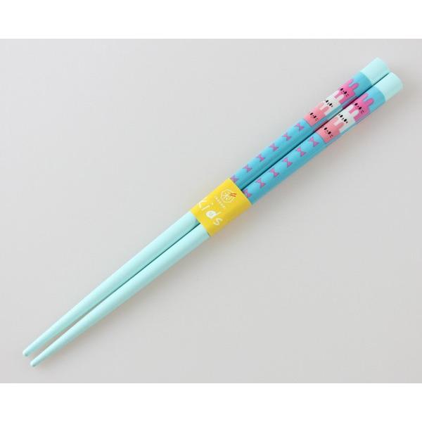 郵送で送料無料 食洗機対応 子ども お箸 木製 あにまるきゅーぶ ウサギ 18cm 国産 若狭塗 | まるき | 01