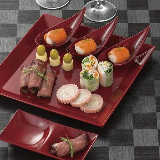 おせちプレート 角盛皿 クリーンコート加工 朱 電子レンジ対応 食洗機対応 |  | 04