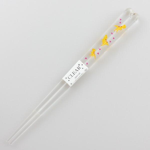 郵送で送料無料 食洗機対応 子ども お箸 クリア ティラノサウルス 18cm 国産 若狭塗 |  | 01