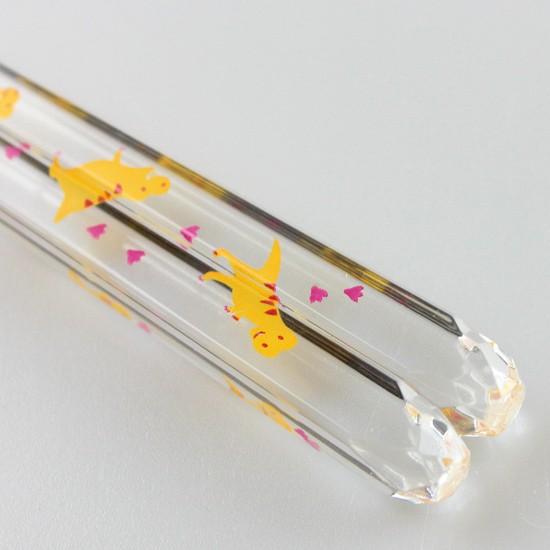 郵送で送料無料 食洗機対応 子ども お箸 クリア ティラノサウルス 18cm 国産 若狭塗 |  | 02