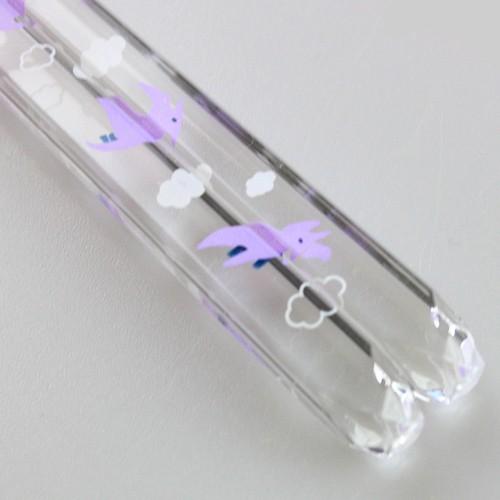 郵送で送料無料 食洗機対応 子ども お箸 クリア プテラノドン 18cm 国産 若狭塗 |  | 02