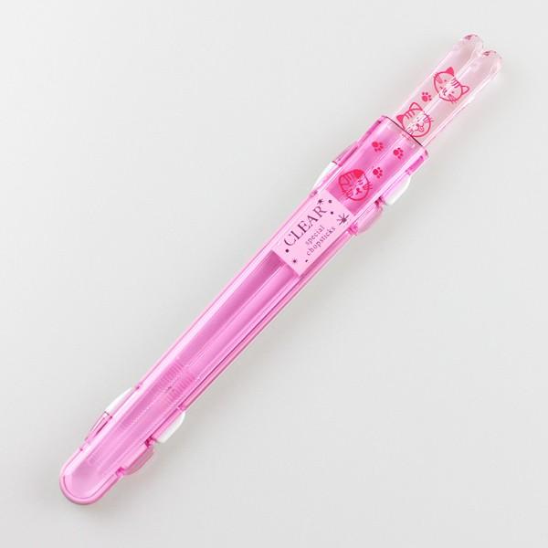 郵送で送料無料  食洗機対応 箸・箸ケースセット アニマルフレンド ねこ 18cm（箸・箸箱セット 箸入れ 子供 かわいい お弁当箱用 携帯箸） |  | 01