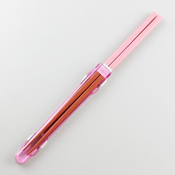 郵送で送料無料  食洗機対応 箸・箸ケースセット 細竹モダン ピンク 23cm （箸・箸箱セット 箸入れ 大人 お弁当箱用 携帯箸） |  | 01