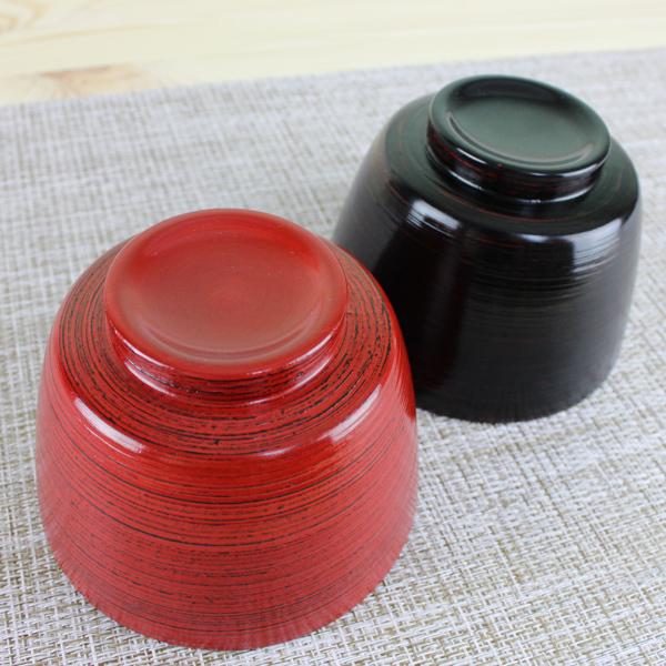 汁椀 食洗機対応 木製 きね型 刷毛目（根来・曙） φ11.5cm ナノテクノガラスコート 国内加工食洗機対応 お椀 |  | 07