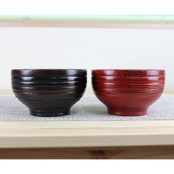 汁椀 食洗機対応 木製 ロクロ布張4.5丼（根来・曙） φ13.5cm ナノテクノガラスコート 国内加工食洗機対応 お椀 |  | 01