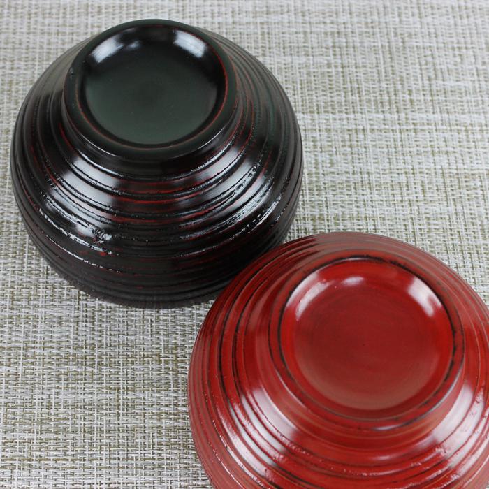 汁椀 食洗機対応 木製 ロクロ布張4.5丼（根来・曙） φ13.5cm ナノテクノガラスコート 国内加工食洗機対応 お椀 |  | 10